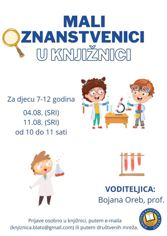 Mali znanstvenici u knjižnici